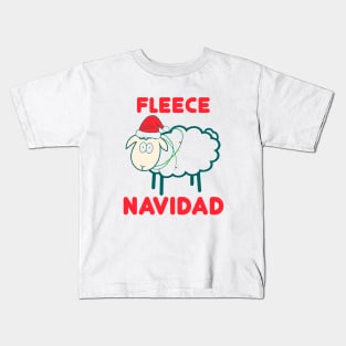 Fleece Navidad Christmas Shirt Kids T-Shirt